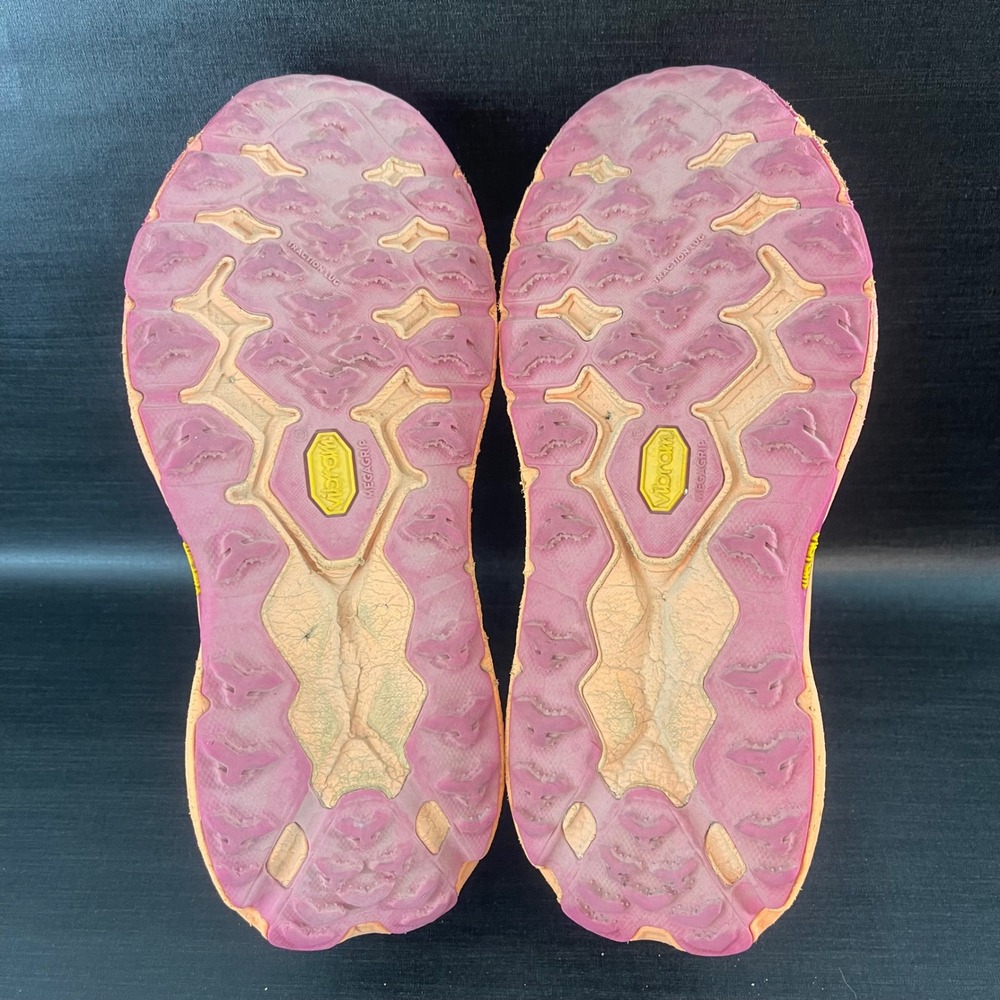 Hoka Speedgoat 5 Womens 9.5B Green Teal Pink Hiking Trail Running Vibram Shoes - Picture 6 of 9
